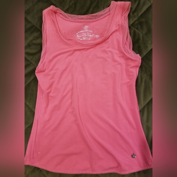 Luisa Cerano Designer Pink Tank Top - Picture 3 of 7